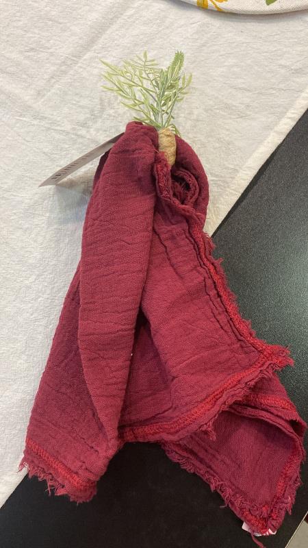 SERVILLETA GASA VERDE CAQUI/GRANATE