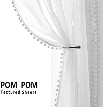 CORTINA 180*230 BAÑO C/POMPON