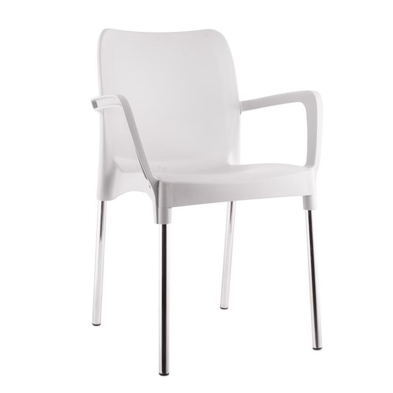 SILLA MARA C/APOYABRAZO BCO