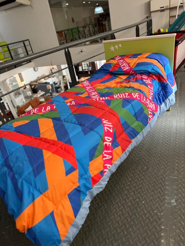 CAMA 1PL COLORES VERD C/CARRO