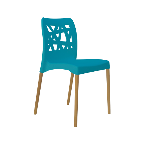 SILLA FRANCA CELESTE MADERA