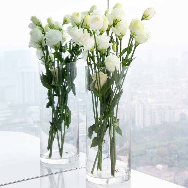 FLORERO VIDRIO CILINDRO 28X9
