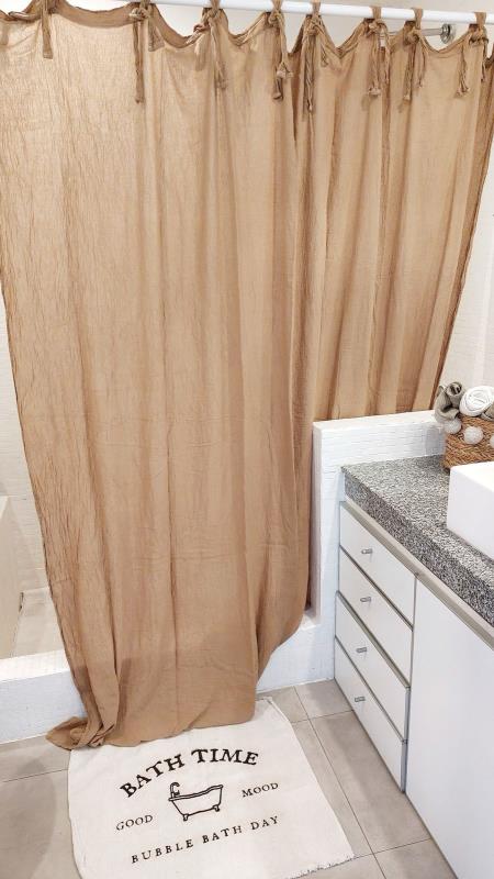 CORTINA BAÑO 220*210 GASA ATAR