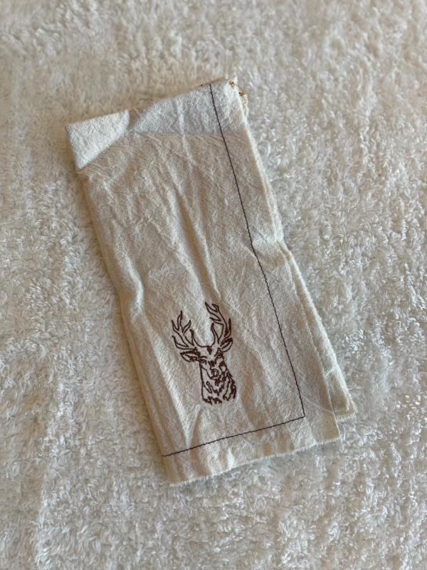 SERVILLETA TUSSOR CIERVO X6U