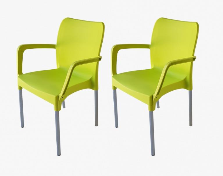 SILLA MARA C/APOYABRAZO VERDE