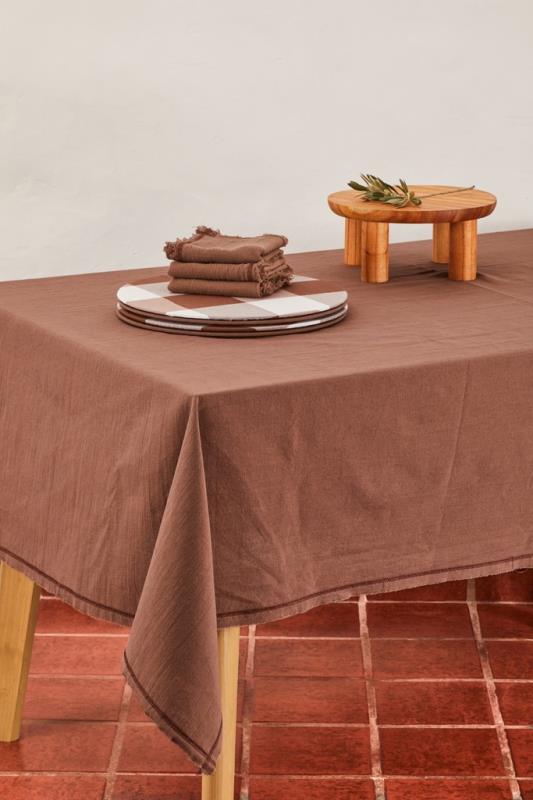 MANTEL 2.00X2.00 TUSSOR CACAO