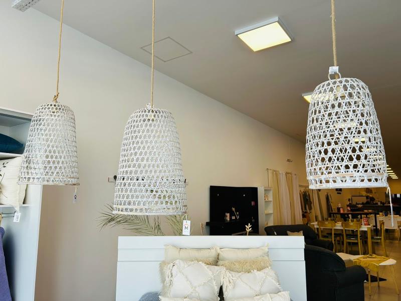 LAMPARA COLGANTE BAMBU X3U