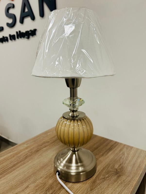 VELADOR CERAMICA BOCHA NATURAL 30CM